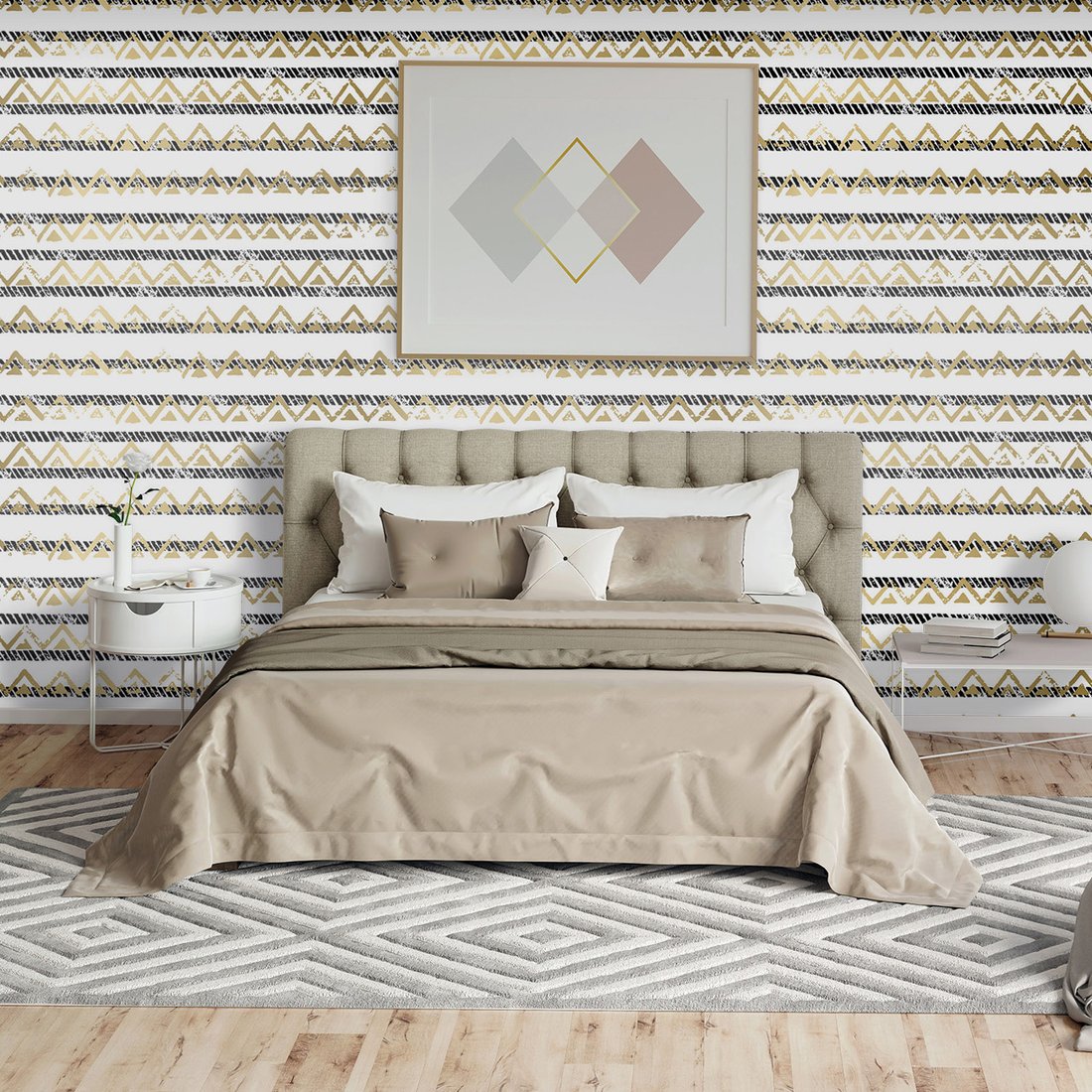 Tapeta - trójkąty, linie, abstrakcja