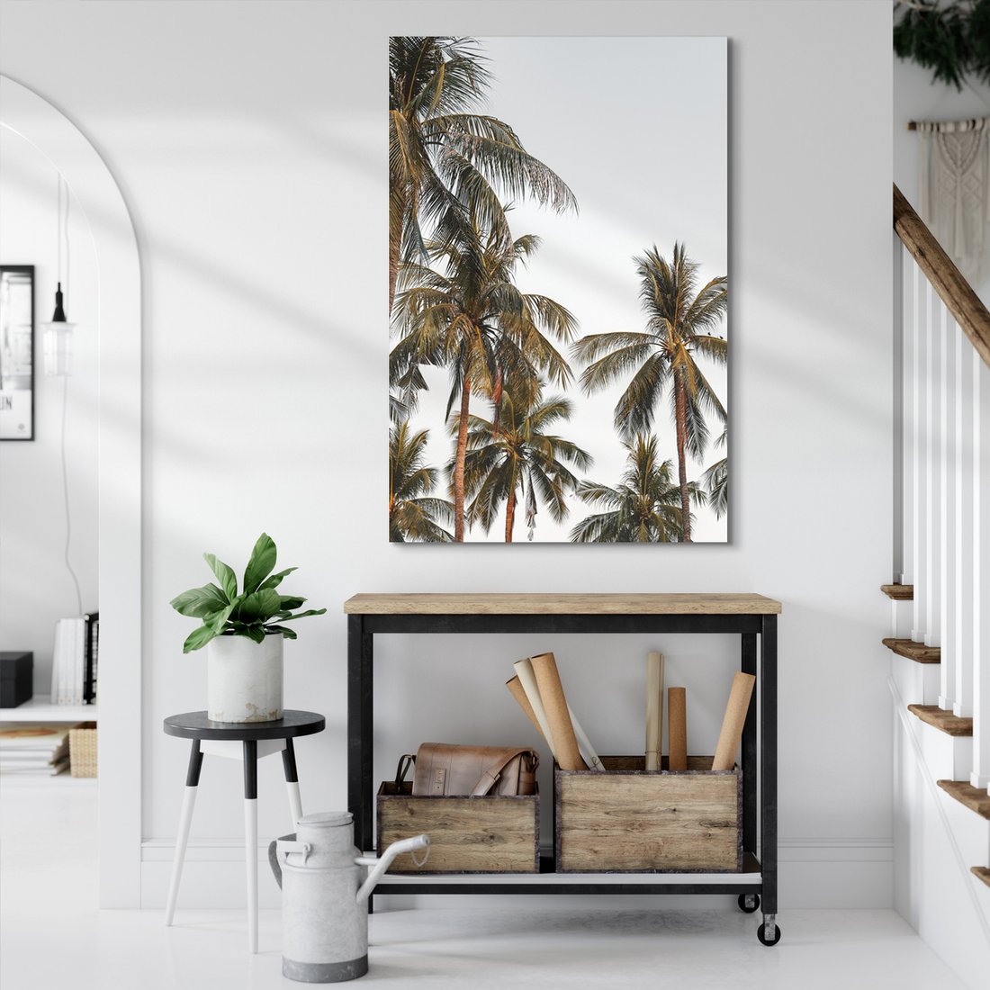 Obraz na płótnie - palmy, tropiki, liście