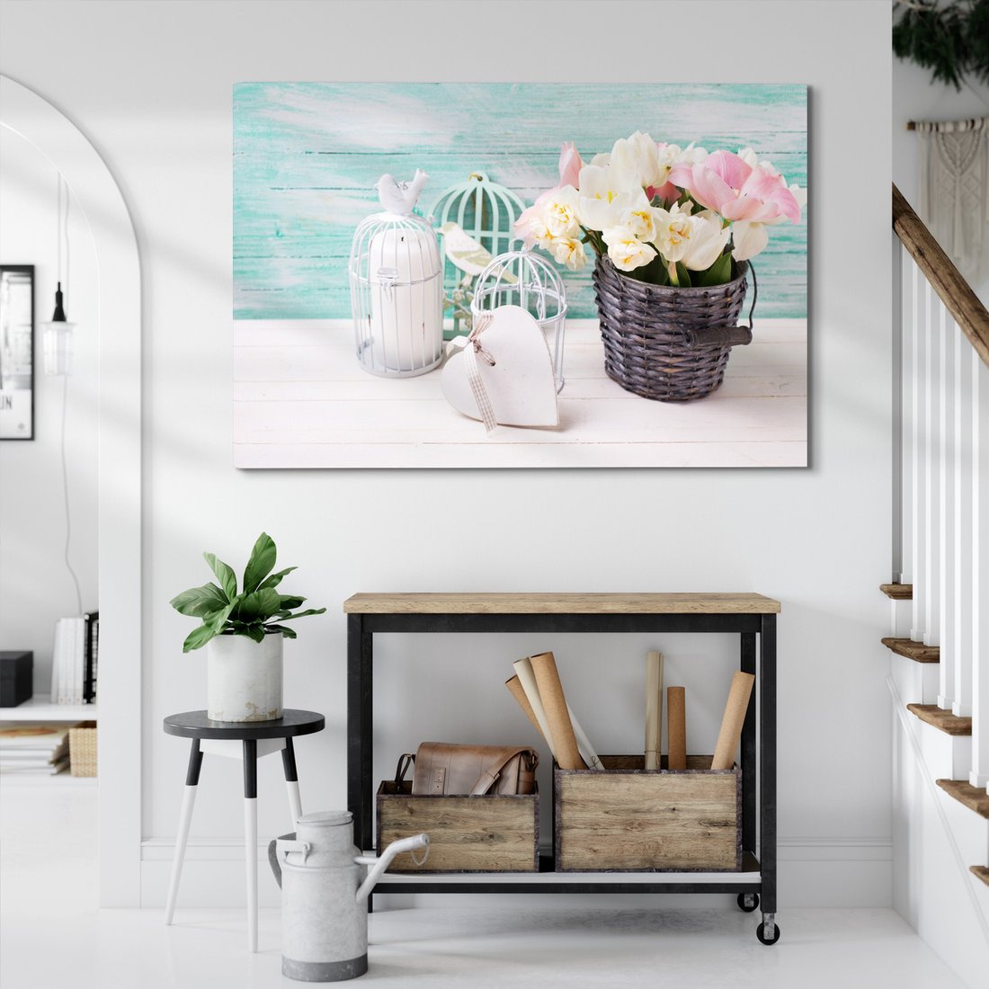 Obraz na płótnie - kwiaty, dekoracja, wiosna