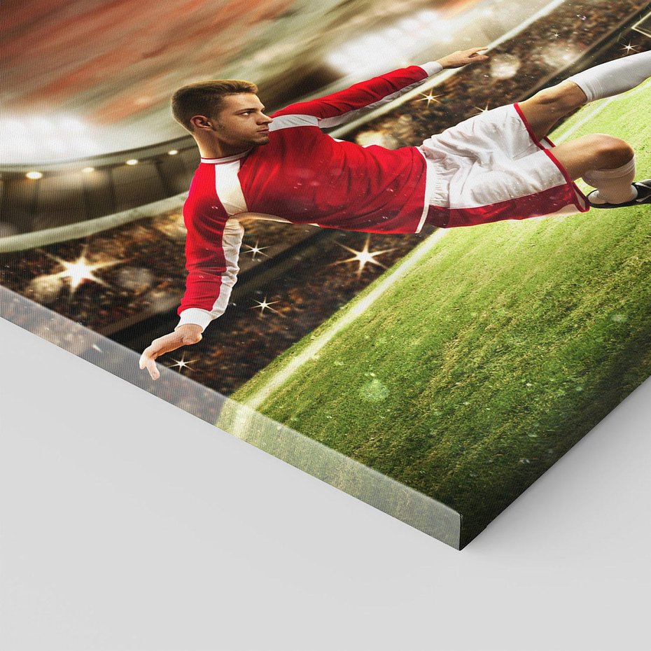 Obraz na płótnie - piłka nożna, sportowcy, stadion