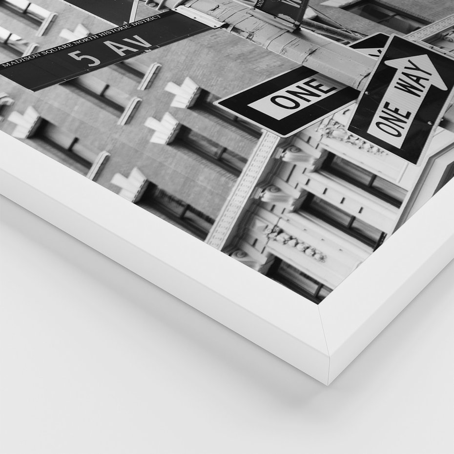 Zestaw obrazy w ramie, plakaty - miasto, architektura, budynki - rama biała