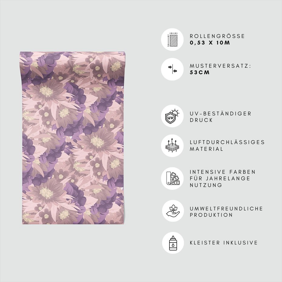 Tapeta - kwiaty, liście, tło