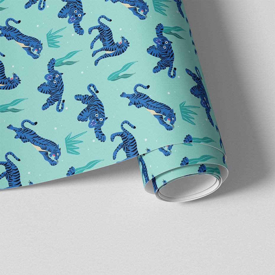 Tapeta - tygrysy, liście, roślinność