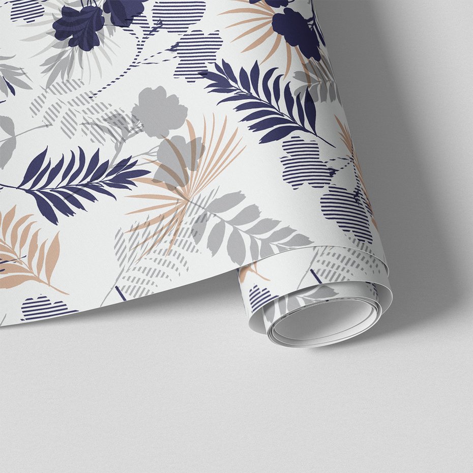 Tapeta - kwiaty, liście, tło