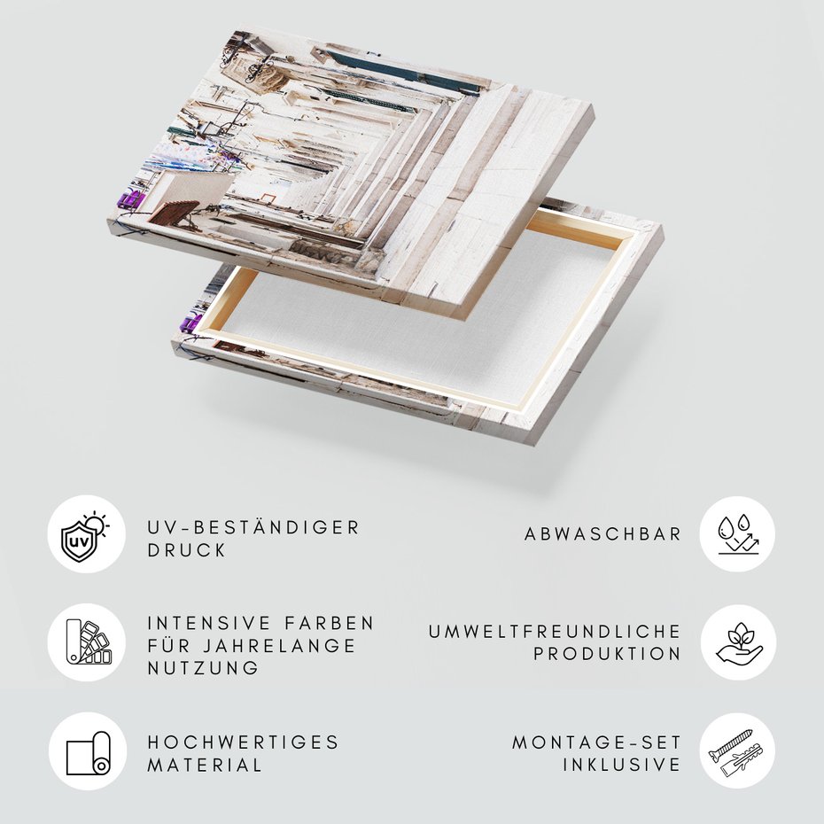 Obraz na płótnie - uliczka, schody, miasto