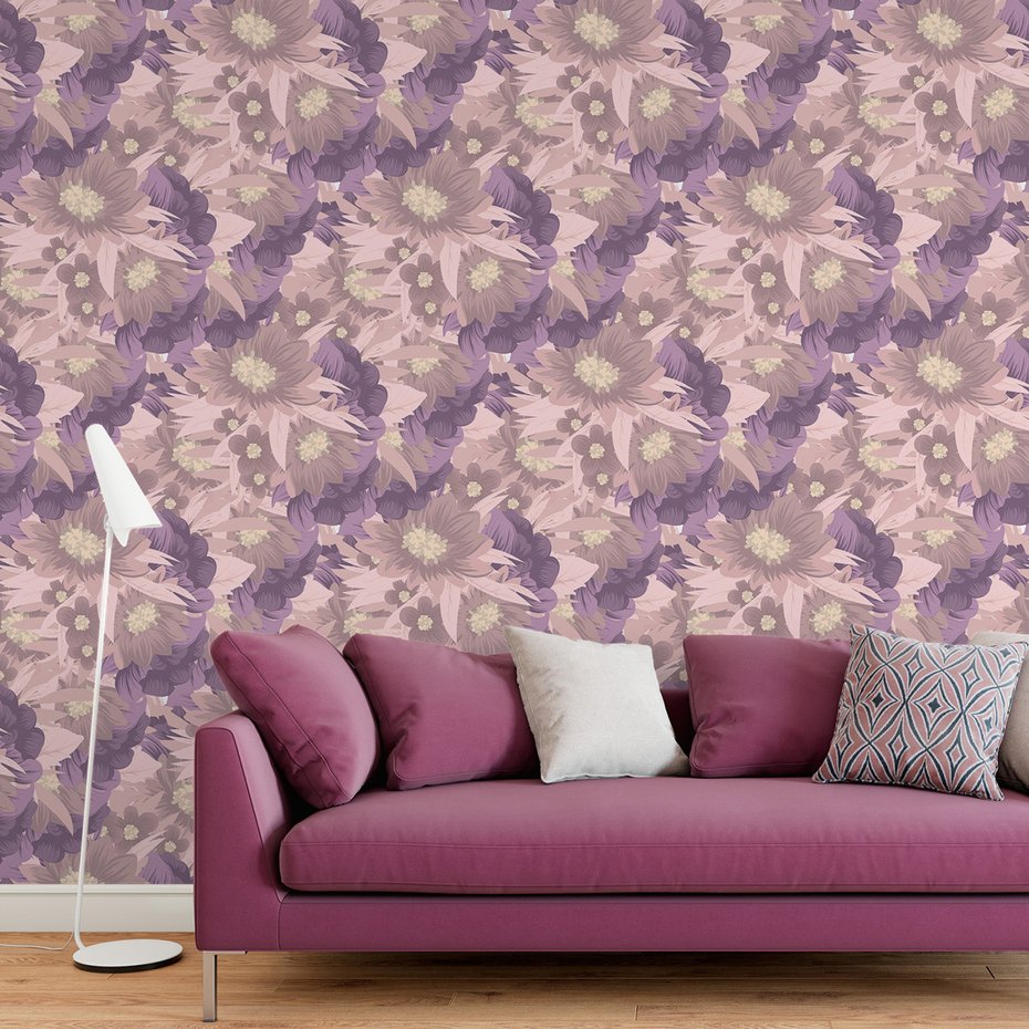 Tapeta - kwiaty, liście, tło