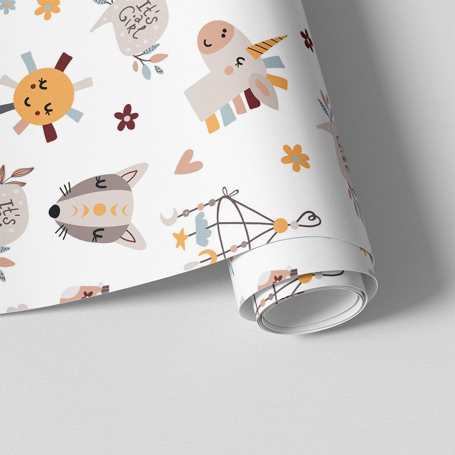 Tapeta - dziecięca, koala, jednorożec, lis