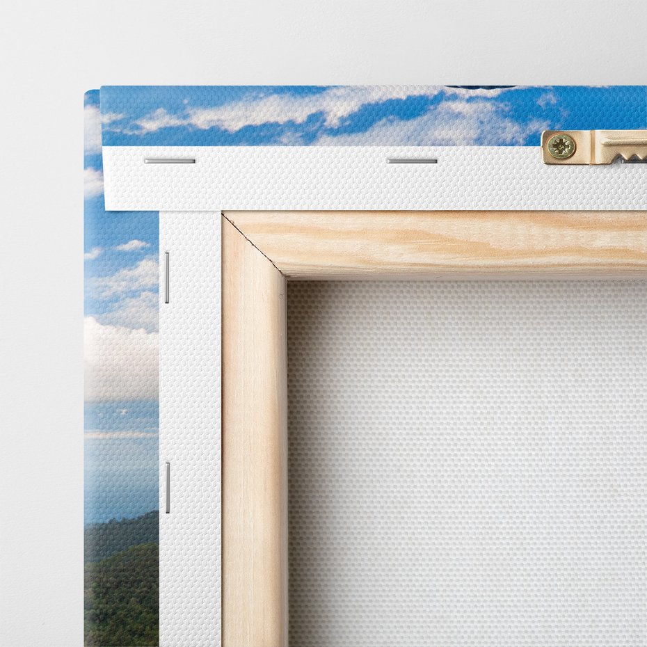 Obraz na płótnie - balony, góry, krajobraz