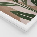 Zestaw obrazy w ramie, plakaty - liście, rośliny, abstrakcja - rama biała