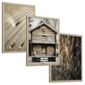 Zestaw obrazy w ramie, plakaty - ziemia, traktor, kora - rama drewno