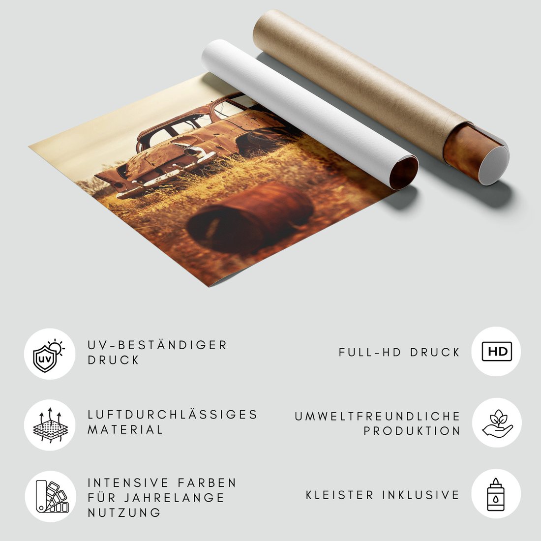 Fototapeta - złom, auto, rdza