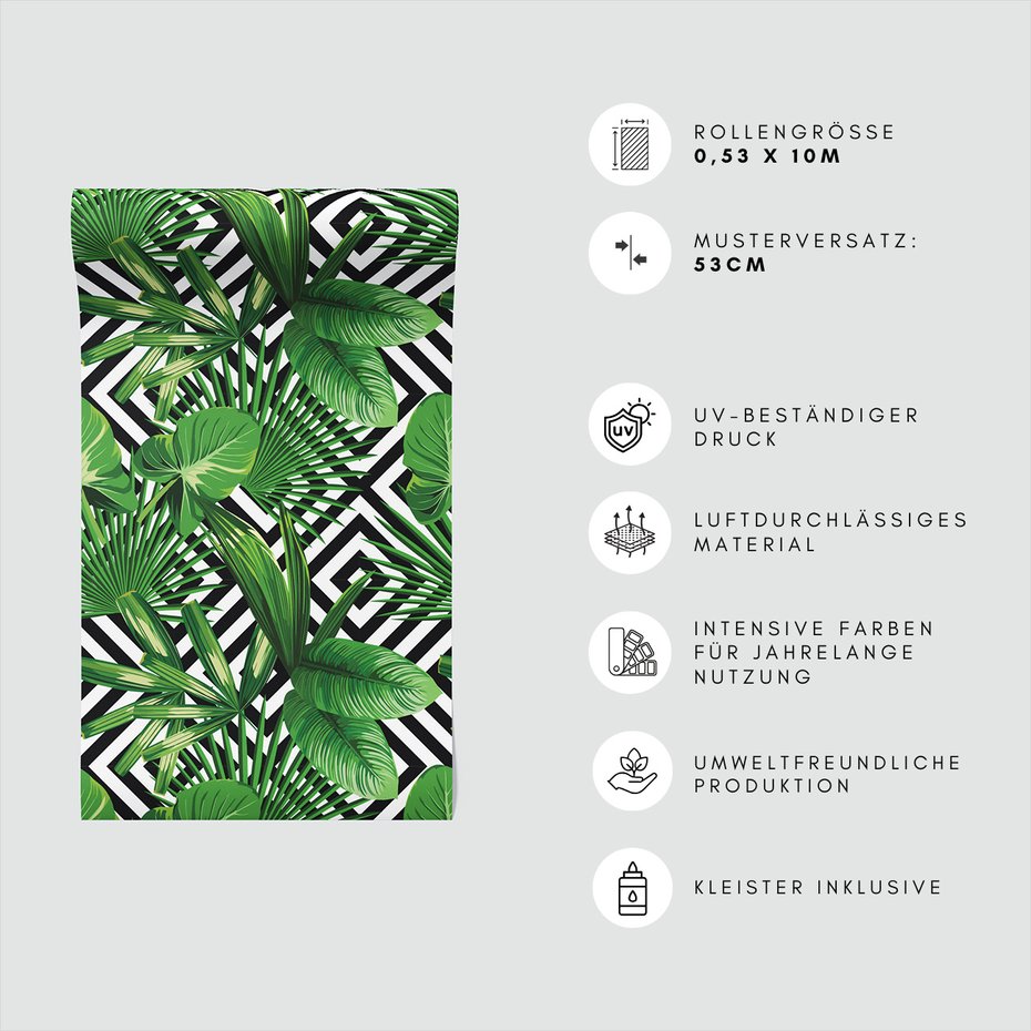 Tapeta - liście, geometria, tło