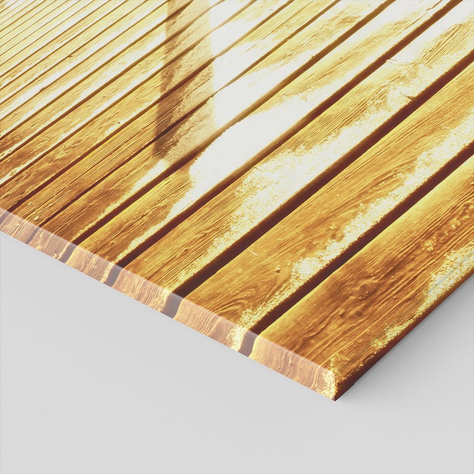 Obraz na płótnie - pomost, jezioro, drewno