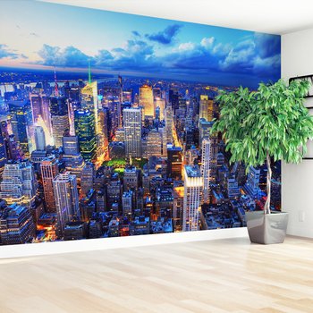 Fototapeta - miasto, noc, budynki