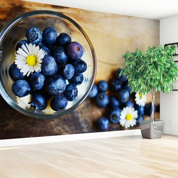 Fototapeta - jagody, kwiaty, jedzenie