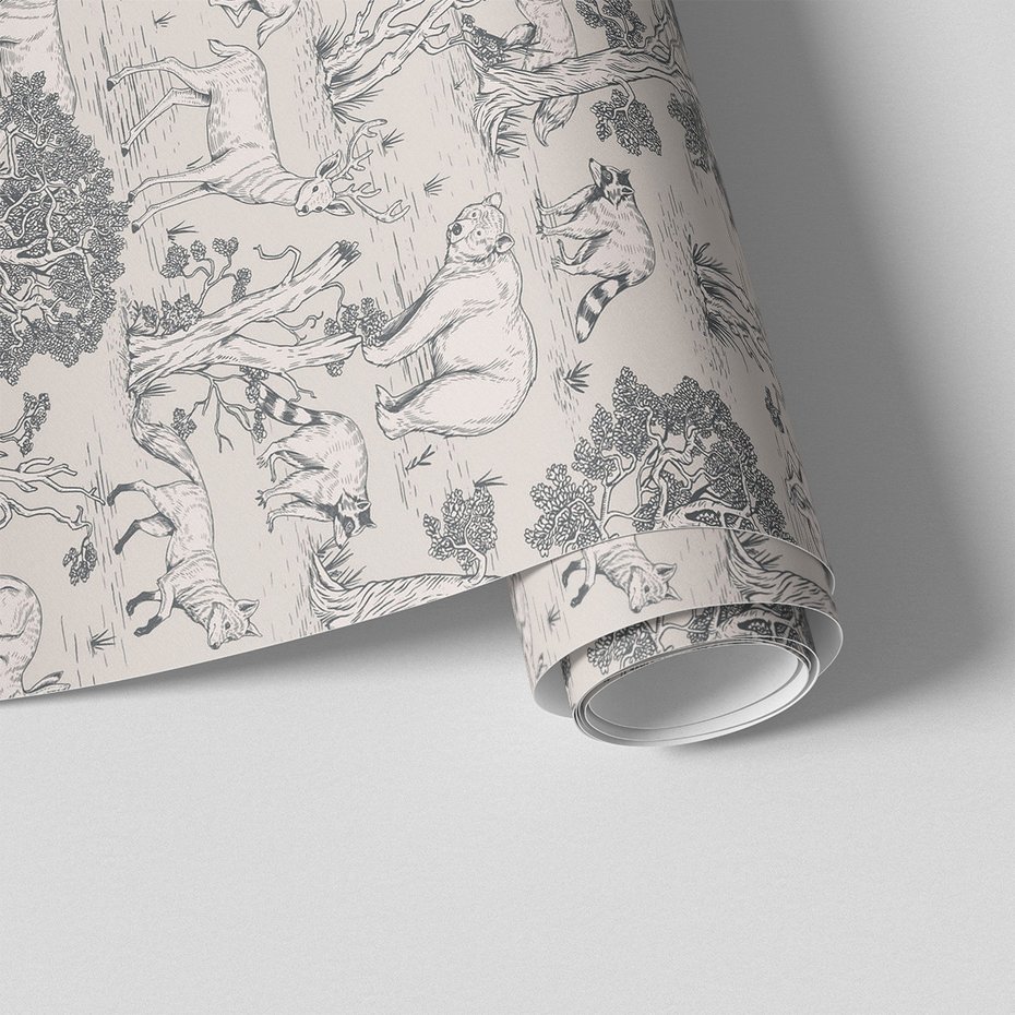 Tapeta - las, zwierzęta, drzewa