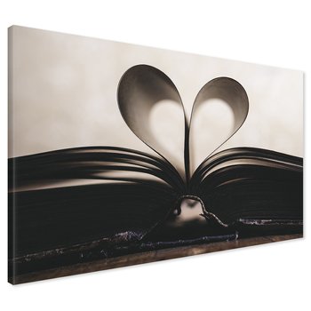 Obraz na płótnie - książka, serce, miłość