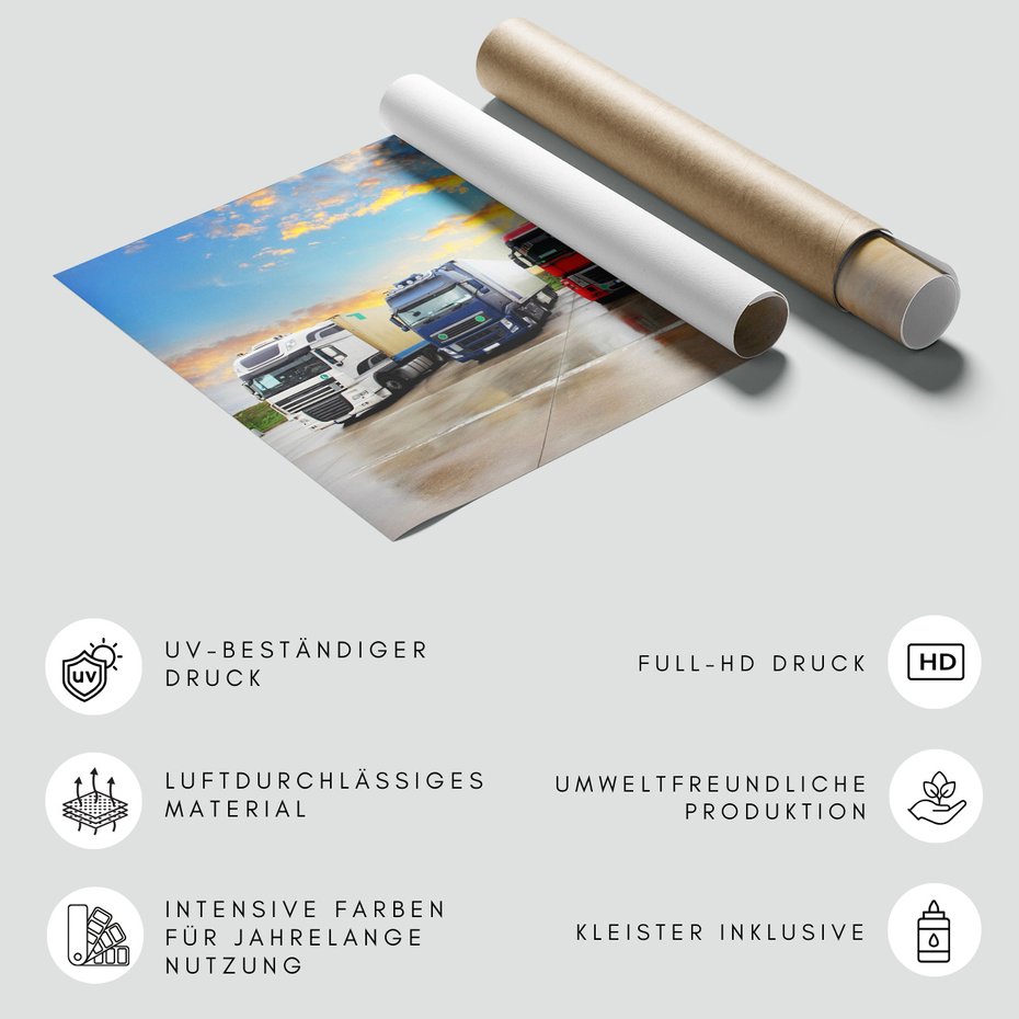 Fototapeta - ciężarówki, transport, logistyka