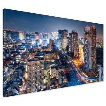 Obraz na płótnie - miasto, noc, budynki