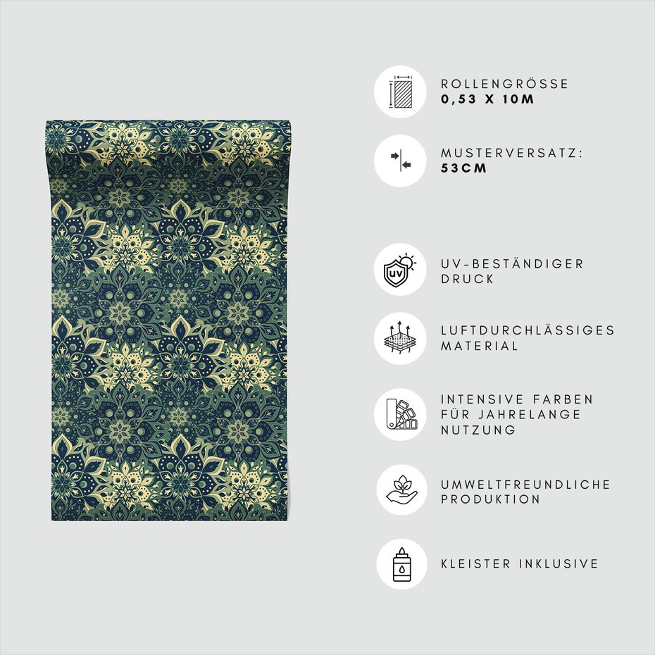 Tapeta - ornament, kwiat, abstrakcja