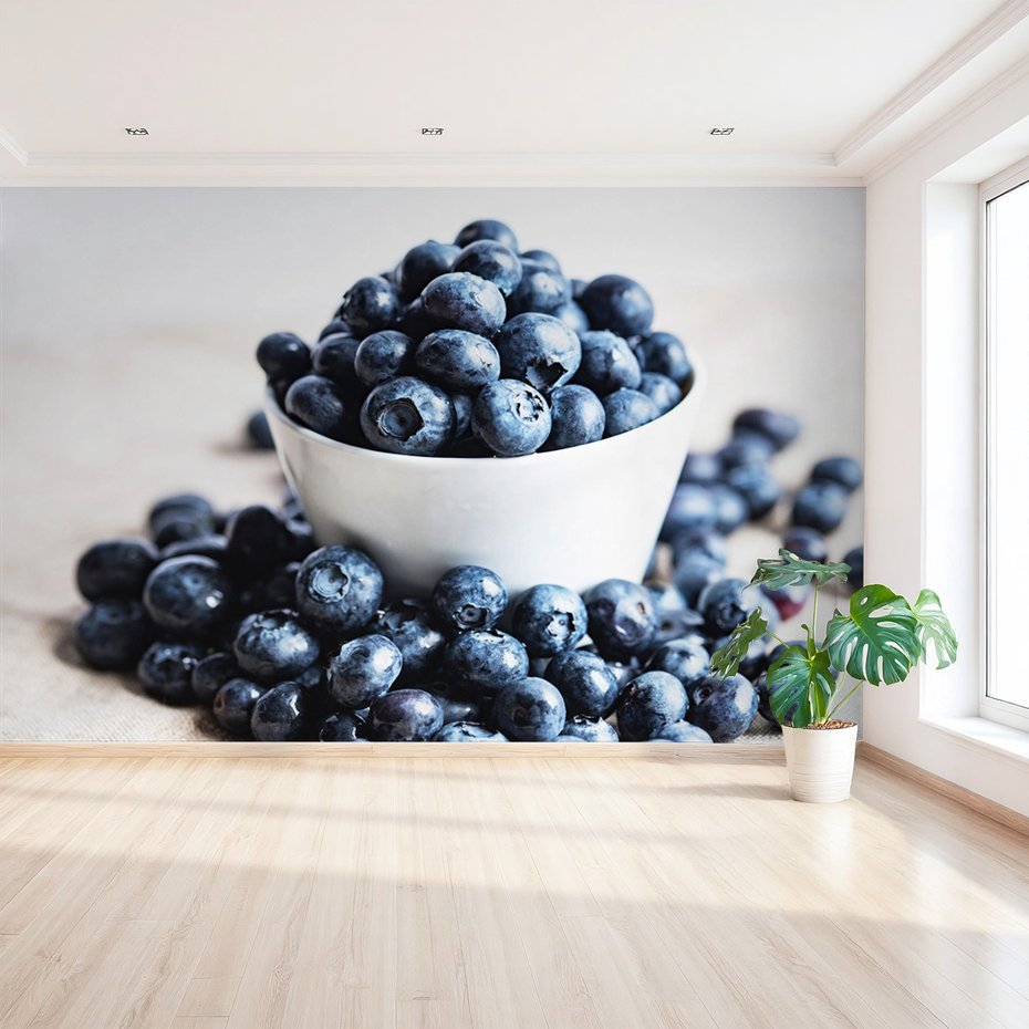 Fototapeta - jagody, miska, owoce