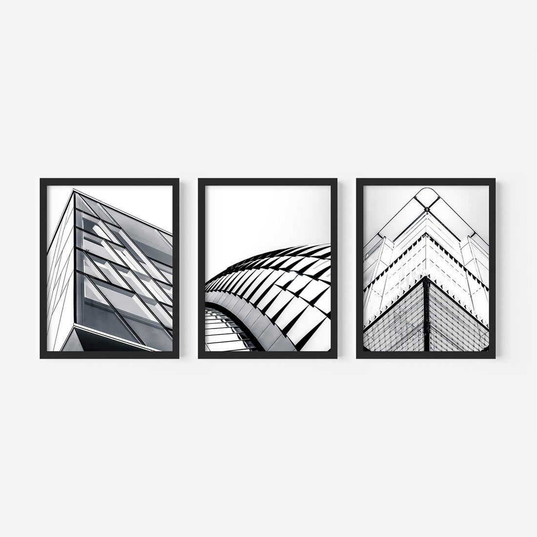 Zestaw obrazy w ramie, plakaty - architektura, budynek, fasada - rama czarna