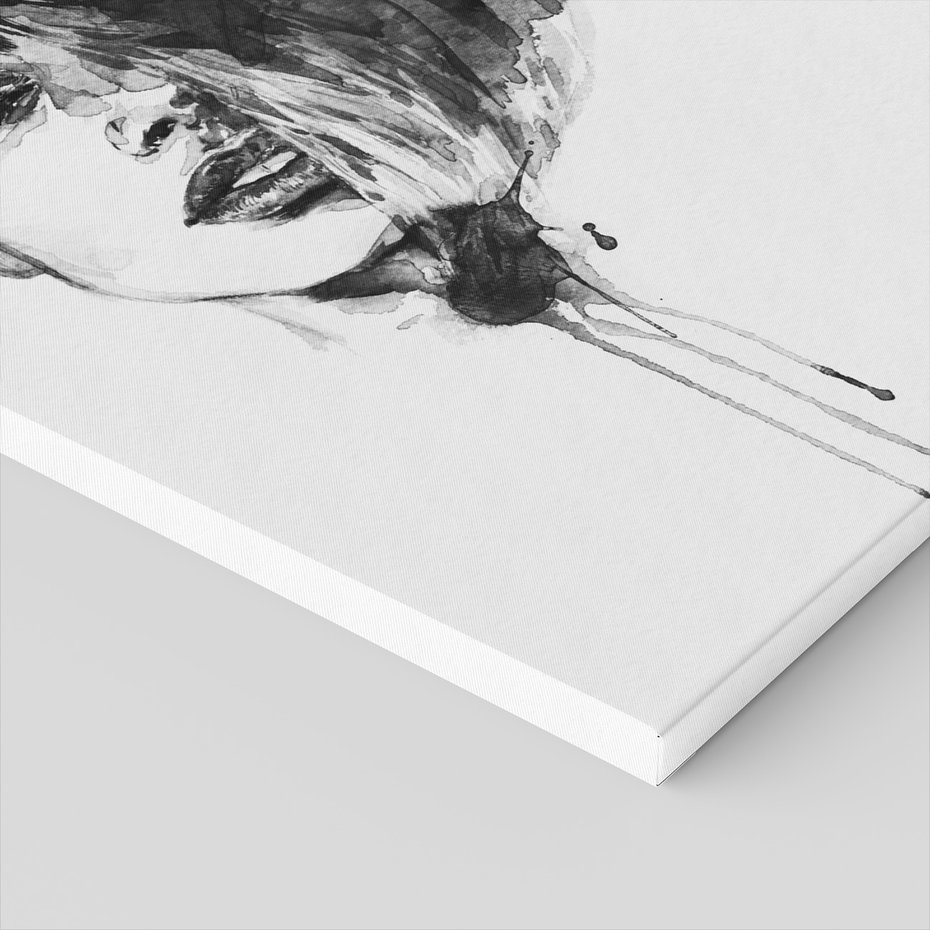 Obraz na płótnie - portret, akwarela, twarz