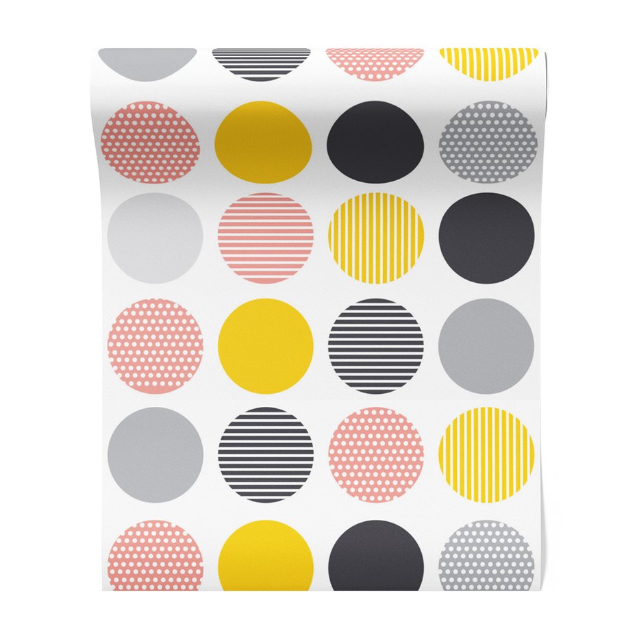 Tapeta - koła, linie, kropki