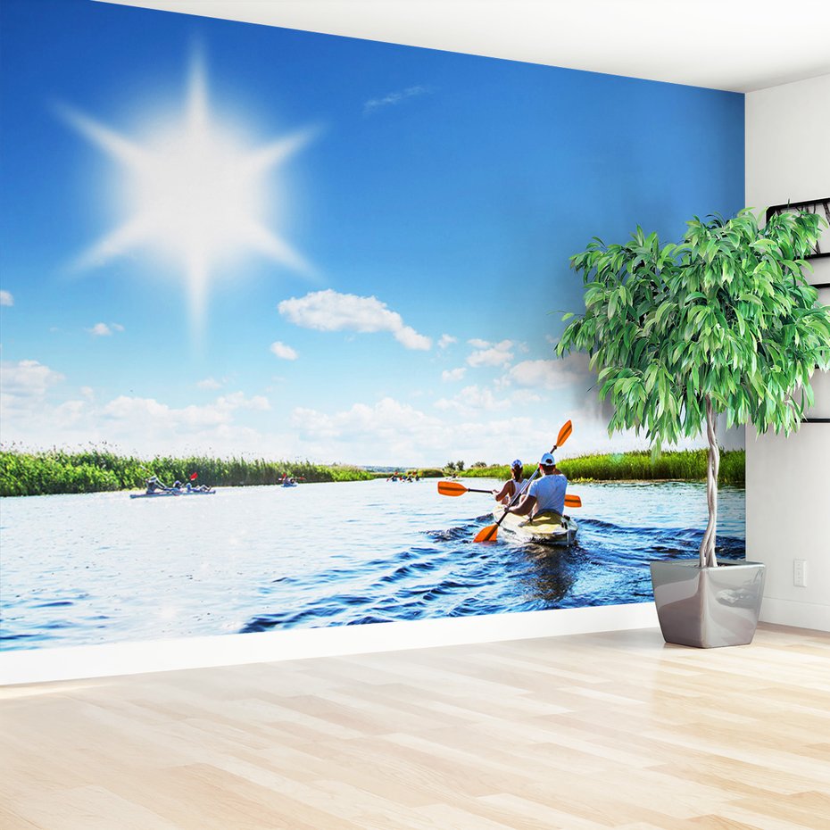 Fototapeta - kajaki, woda, lato