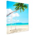 Obraz na płótnie - palma, plaża, morze
