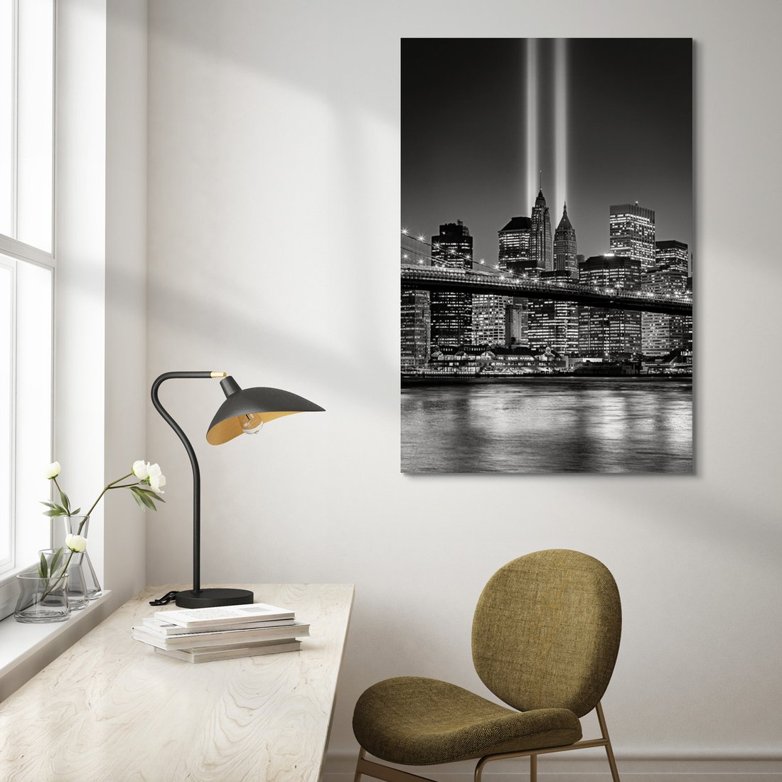 Obraz na płótnie - miasto, most, noc