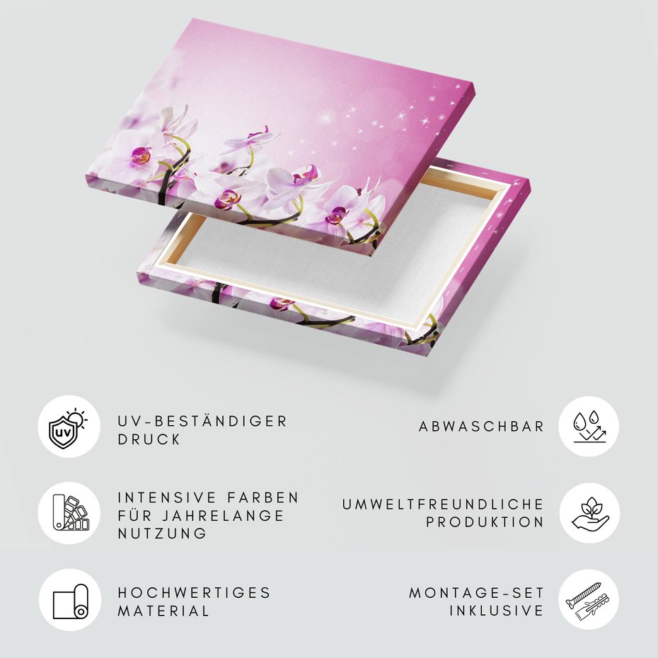 Obraz na płótnie - kwiaty, orchidee, różowy