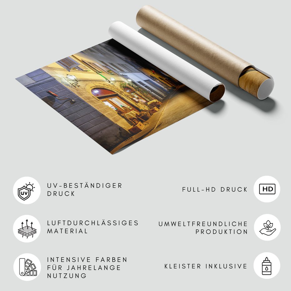 Fototapeta - ulica, noc, miasto