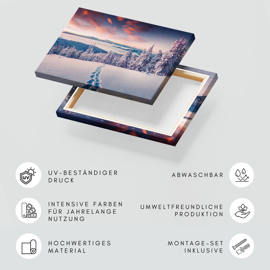 Obraz na płótnie - zima, śnieg, krajobraz