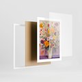 Zestaw obrazy w ramie, plakaty - kwiaty, wazon, bukiet - rama biała