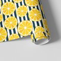 Tapeta - owoce, cytryny, paski