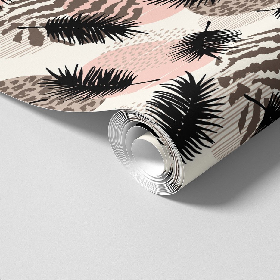 Tapeta - liście, abstrakcja, kształty