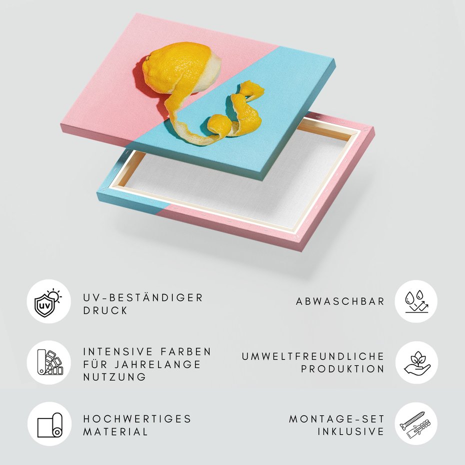 Obraz na płótnie - cytryna, skórka, abstrakcja