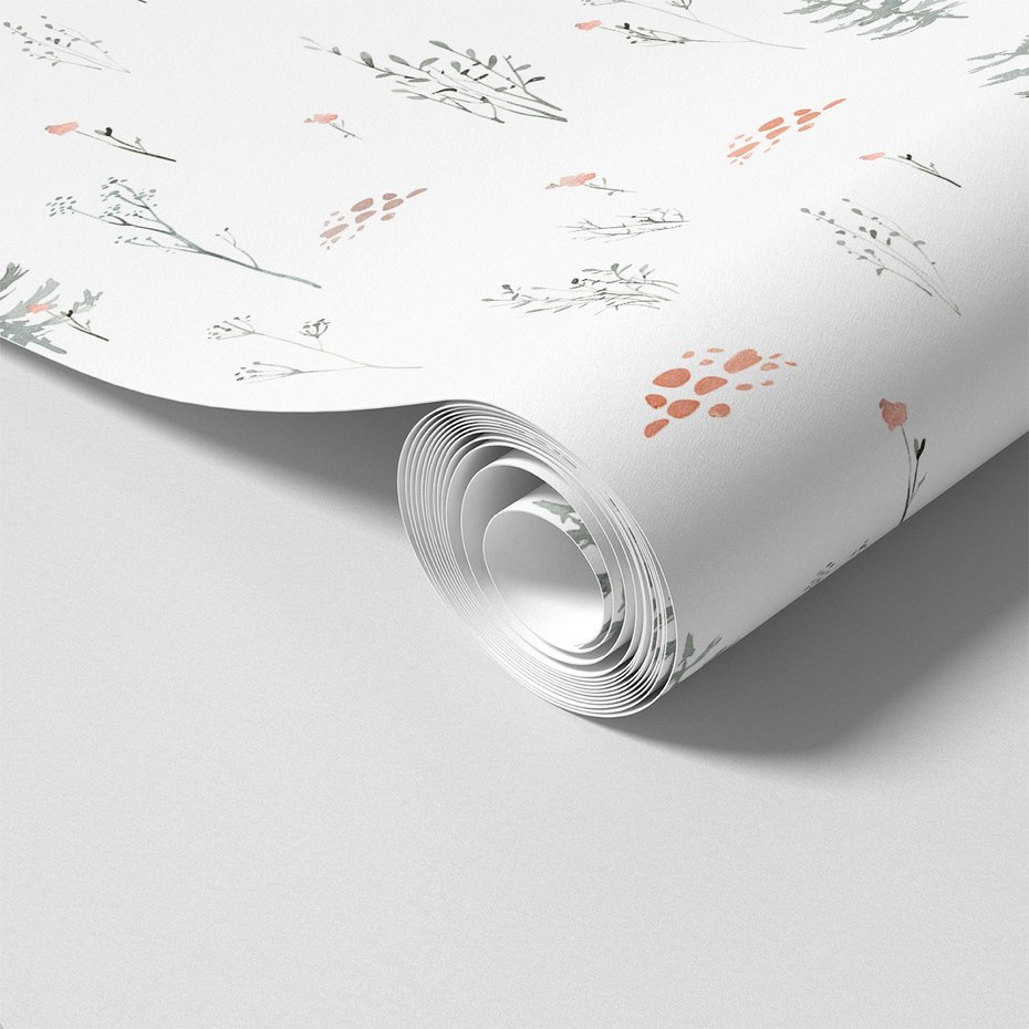 Tapeta - las, kwiaty, drzewa