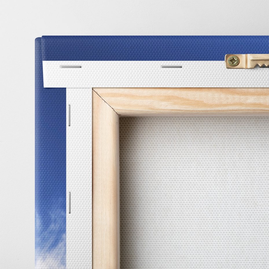 Obraz na płótnie - jezioro, molo, zachód słońca