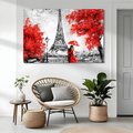 Obraz na płótnie - Paryż, wieża Eiffla, miłość