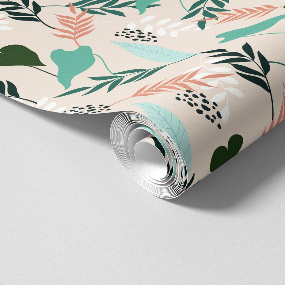 Tapeta - liście, gałązki, abstrakcja