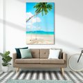 Obraz na płótnie - palma, plaża, morze