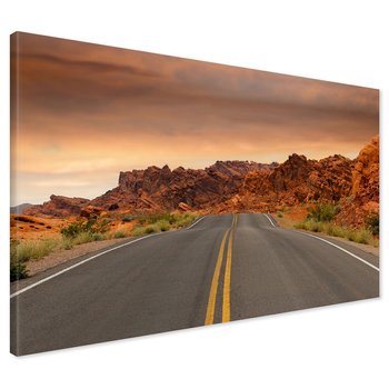 Obraz na płótnie - droga, skały, krajobraz