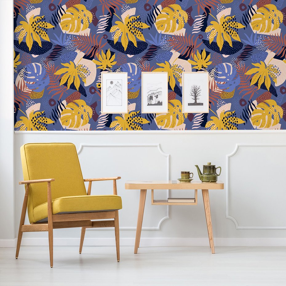 Tapeta - liście, abstrakcja, roślinność