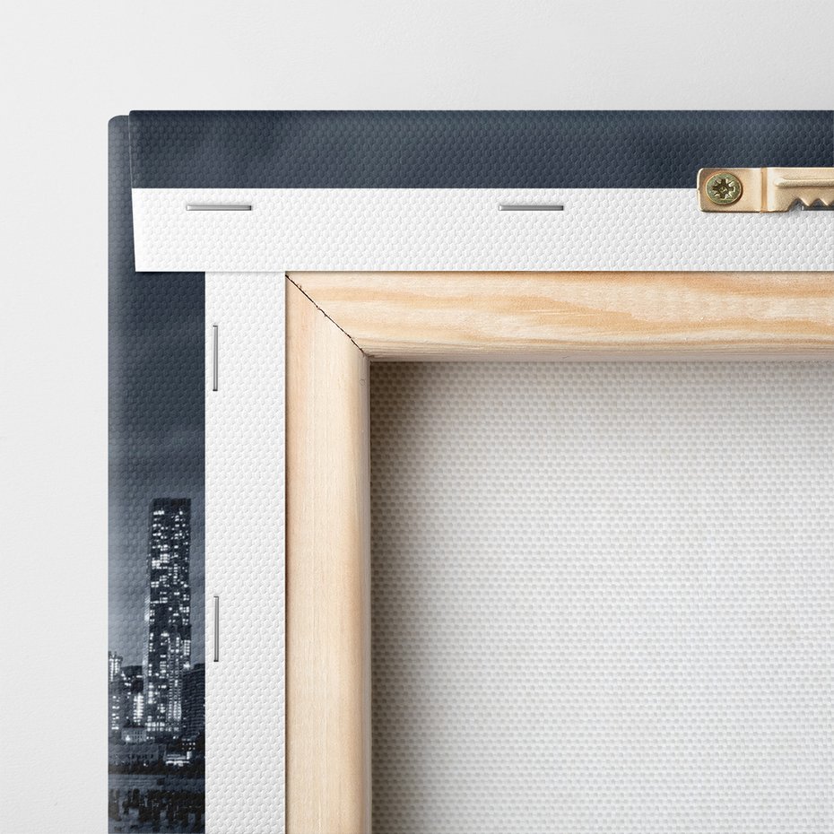 Obraz na płótnie - miasto, noc, woda