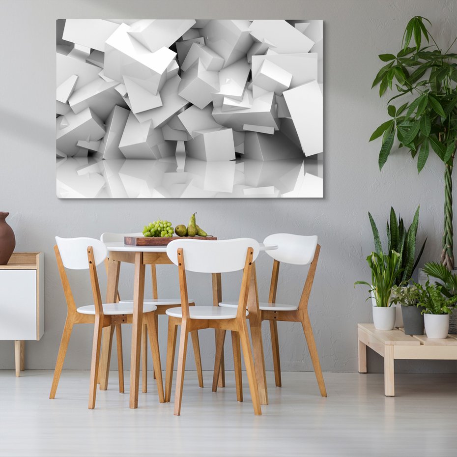 Obraz na płótnie - kostki, sześciany, abstrakcja