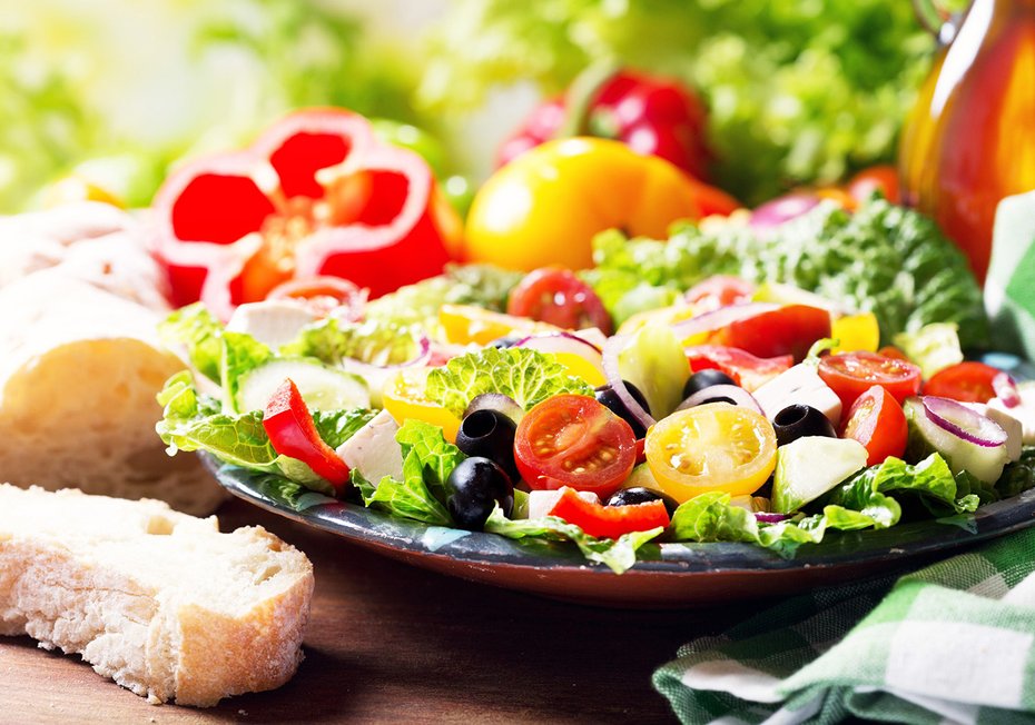 Fototapeta - sałatka, warzywa, jedzenie