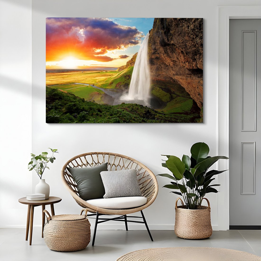 Obraz na płótnie - wodospad, krajobraz, natura