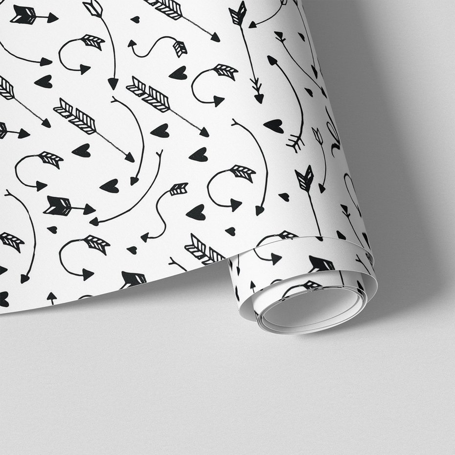 Tapeta - strzały, serca, linie